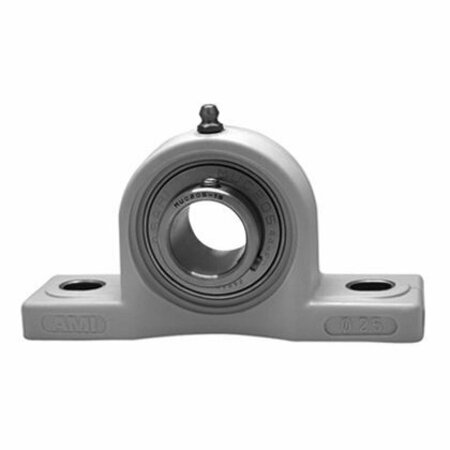 AMI BEARINGS SINGLE ROW BALL BEARING - 1-1/2 IN. STAINLESS SET SCREW WHITE PILLOW BLOCK MUCPPL208-24W